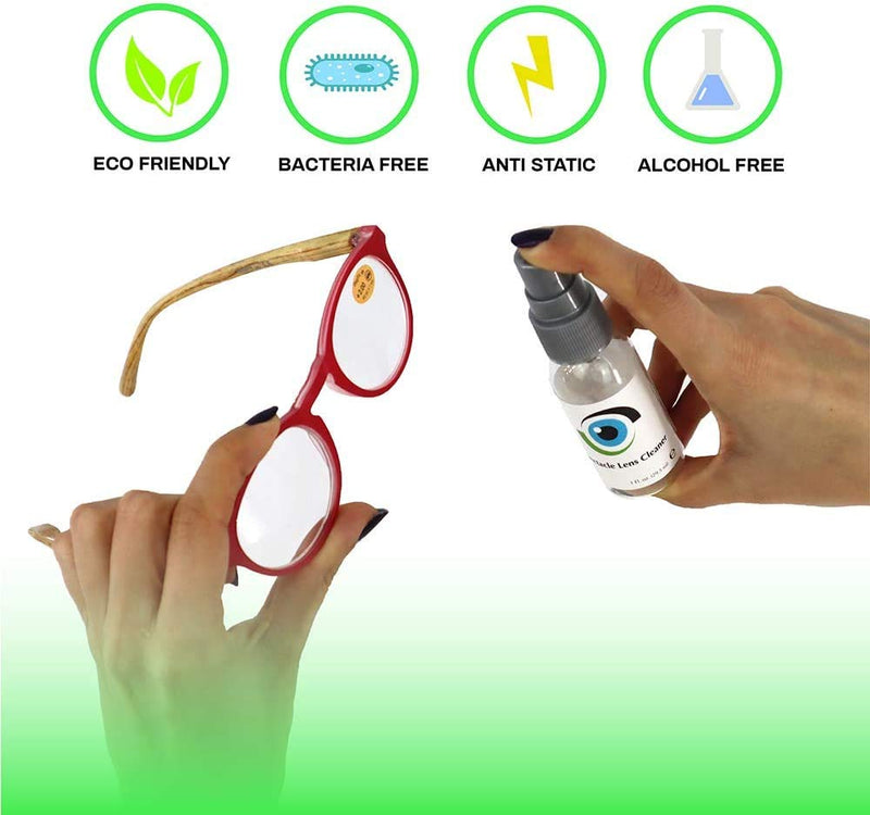 Lens Cleaner 1 x 59ml, 1 Fl oz Bottle Eyeglasses, Glasses, Cameras and Other Lenses - Alcohol Free Cleaning Solution Spray Suitable for All Coatings by Sports World Vision - NewNest Australia