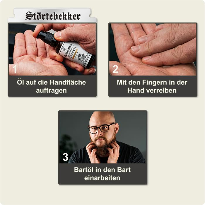 Störtebekker® Premium Beard Oil Crusoe - Daily Beard Care for 3-Day Beards to Full Beards - 50ml Beard Oil Vegan - Men's Beard Oil with a Pleasant Fragrance - High-Quality Ingredients - Made in Germany Crusoe (Sweet-Tart) - NewNest Australia