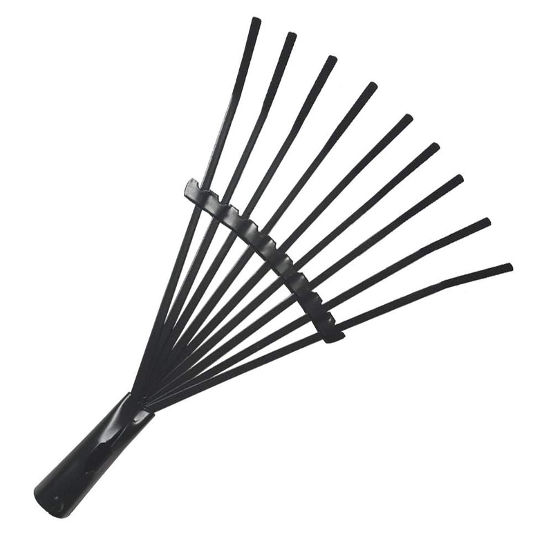 9 Tines Gardening Rake Small Metal Garden Hand Lawn Rake Head Only for Kids 7 in (Black) Black - NewNest Australia