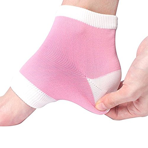 Compression Heel Socks Moisturizing Open Toe Comfy Recovery Socks by PEDIMEND™ (1PAIR - 2PCS) | Cracked Skin | Relieves Plantar Fasciitis/Metatarsal Pain/Heel Spurs - Foot Care (One Size, Pink) One Size - NewNest Australia