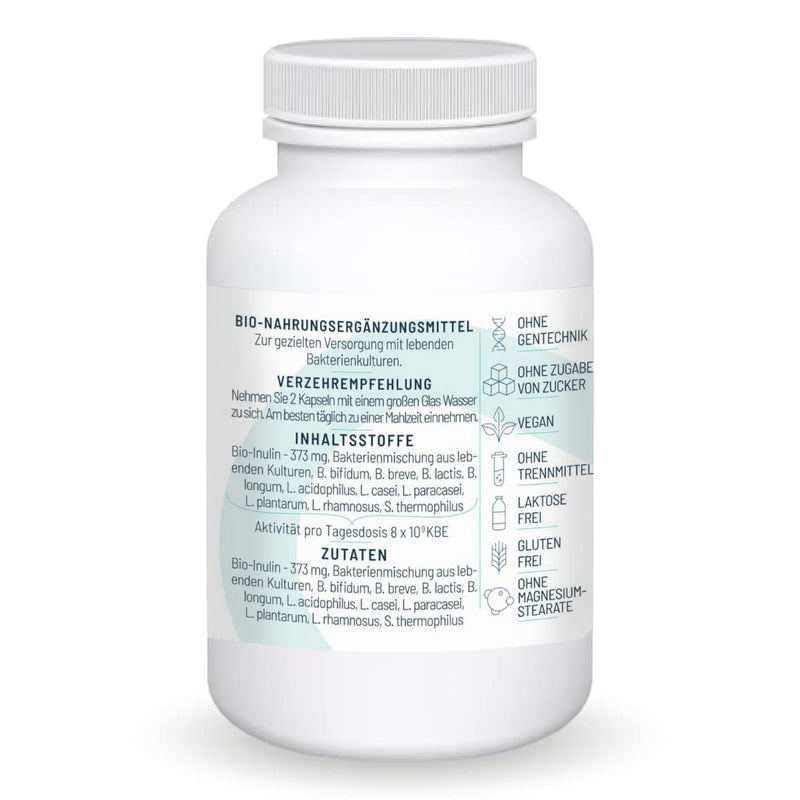Mighty Elements Mightybiotics Capsules (60), Organic, Vegan, Probiotics, Prebiotics, Bacterial Strains, Bacterial Cultures, High Dosage, Natural, Tasteless, Lactose-Free - NewNest Australia