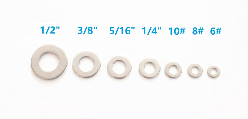 LUPANTER 1/2" Inch Stainless Flat Washers 50 Pack Made of 18-8 (304) Stainless Steel… 1/2" - NewNest Australia