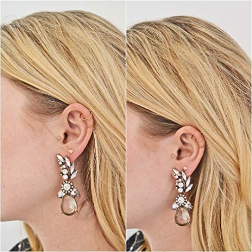 Most Secure Earring Back Replacement Earring Lifter by Chrysmela Rose Gold color for screw backs threaded post la pousette earring backs automatic fit perfectly with patented technology hypoallergenic Pink with Disc - NewNest Australia