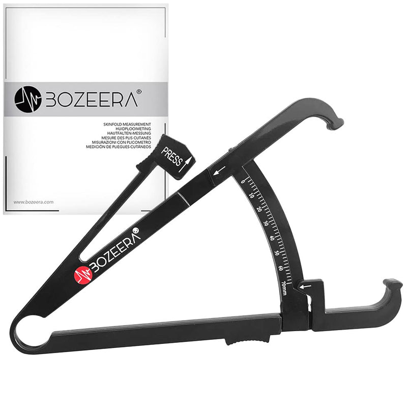 [Body Fat Caliper and Body Measuring Tape] / Skinfold Caliper and Body Tape Measure - Includes Free Software, Video Interpretation, and English Manual - BOZEERA© - The Complete Set. - NewNest Australia