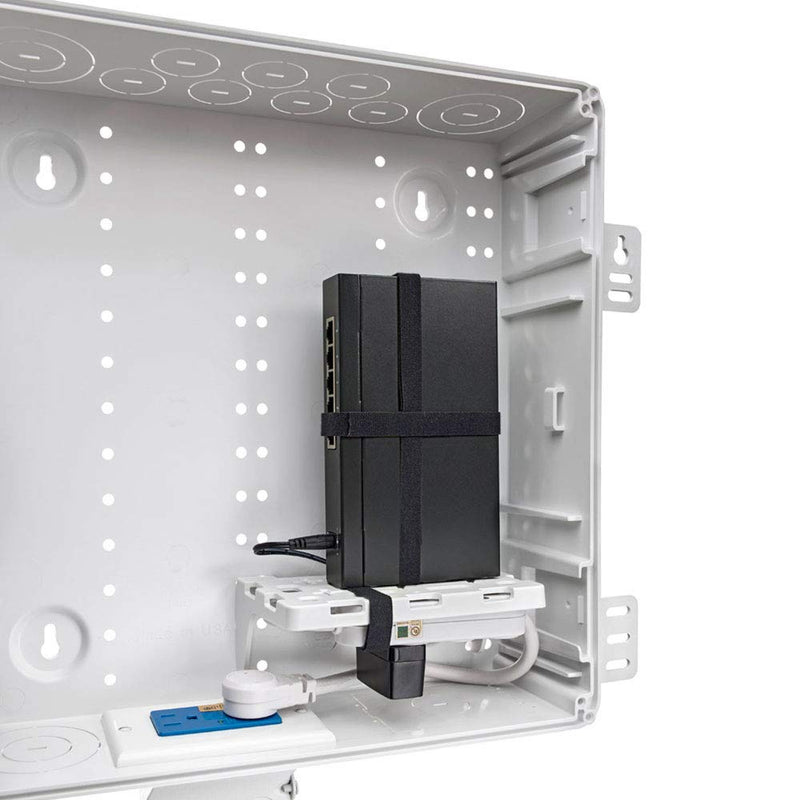 Leviton 49605-AUB Plastic Universal Shelf Bracket for Structured Media Center, White - NewNest Australia