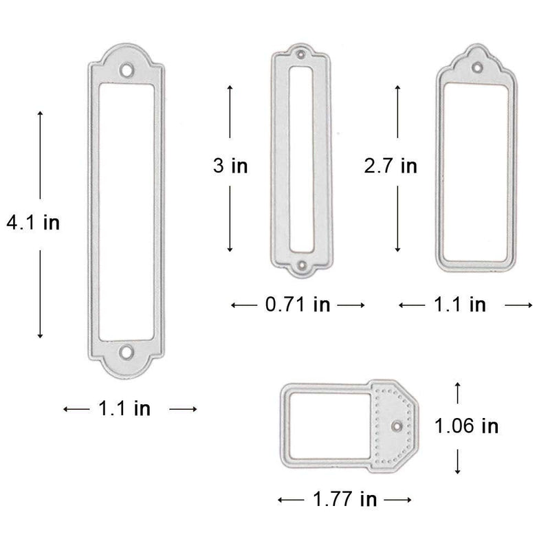 Bookmark Metal Cutting Dies Stencil Template Molds, Embossing Tool Die Cuts for Card Making Album Paper Scrapbooking DIY Etched Dies Craft 0pcs Bookmarks - NewNest Australia
