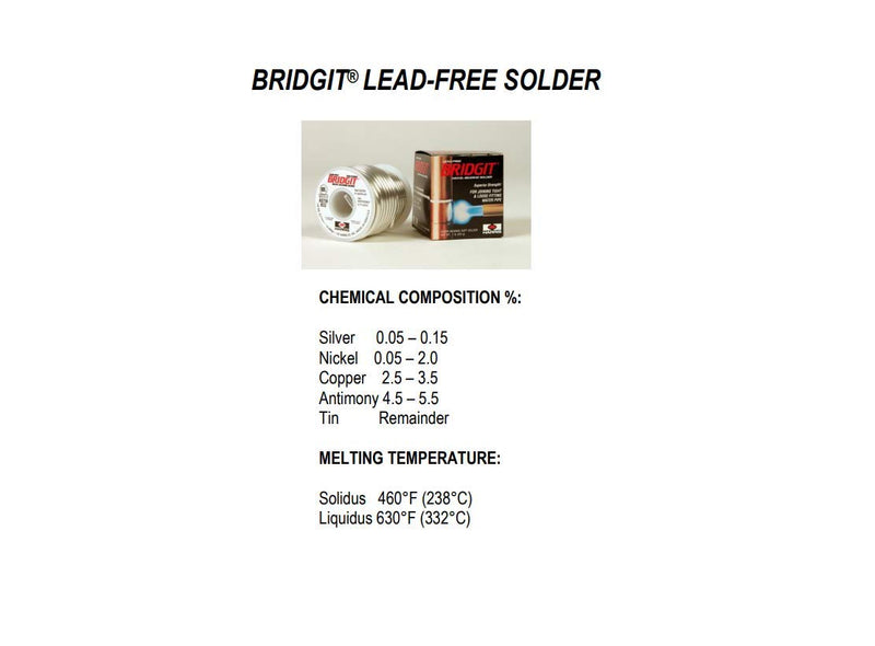 Harris Bridgit BRGT61 Lead Free Solder, 1 LB - NewNest Australia