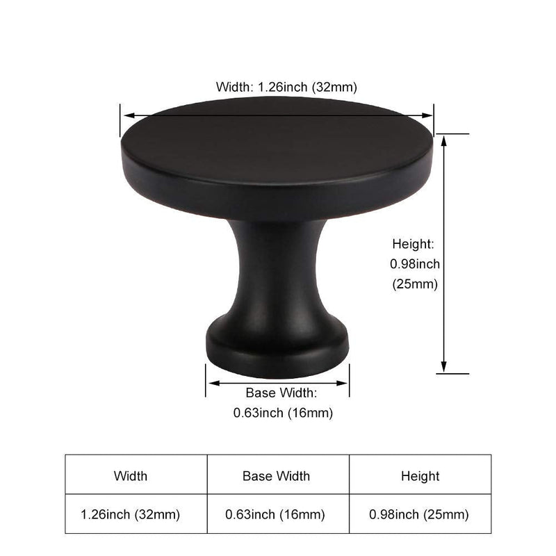 homdiy Cabinet Knobs Black Drawer Knobs Modern Cabinet Door Knobs 5Pack- HDLS9189BK Modern Drawer Dresser Knobs Single Hole Cupboard Knobs Round Knobs for Kitchen Cabinets 5 - NewNest Australia