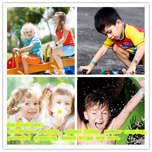12 pcs Child Safety ID Wristband,ID Safety Wristbands Infobands Bracelets for Kids Child Travel Event Field Trip,Waterproof Kids Safety Bracelet,Anti Lost ID Wristband,Reusable SOS Bracelet for kids - NewNest Australia