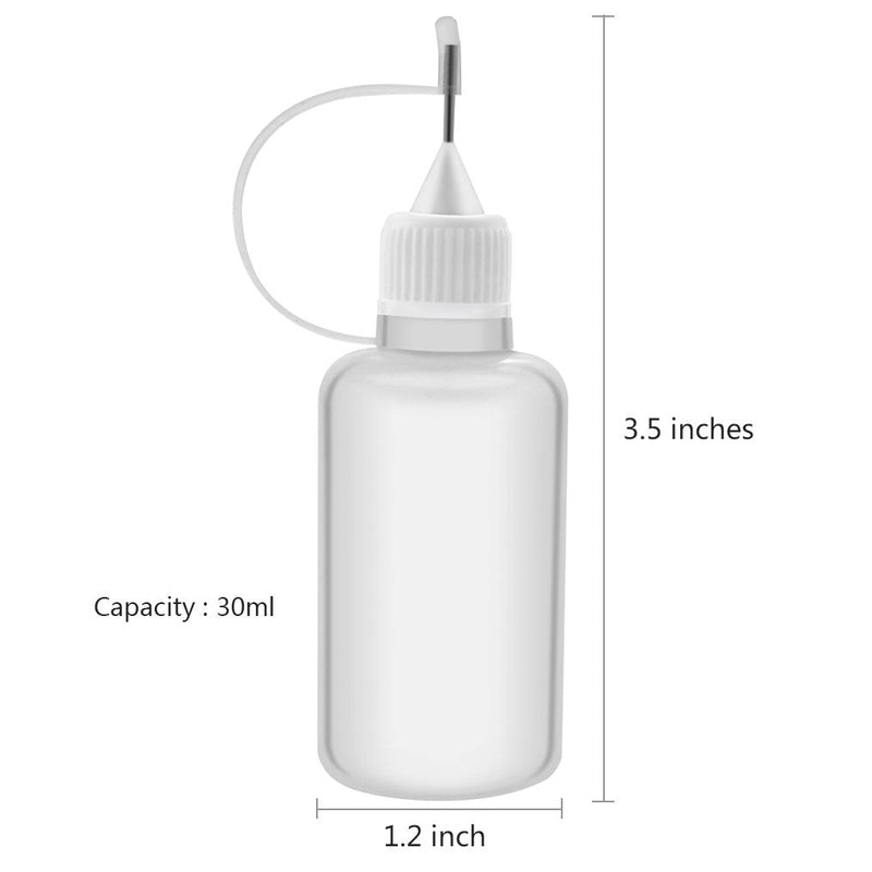 Bantoye 10 Pcs Needle Tip Glue Bottle Applicator DIY Quilling Tool Precision Tip Glue Plastic Liquid Dropper Bottles (30 ml) - NewNest Australia