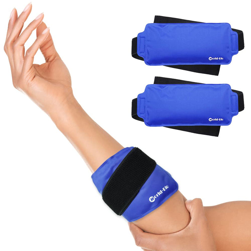 World-Bio Cool Packs Gel Ice Pack Of 2, Reusable Cooling Pads With Belt For Ankle, Back And Elbows, Cold Warm Compress Cooling Pad For Sprains, Swelling, Bruises 24 X 12 Cm - NewNest Australia