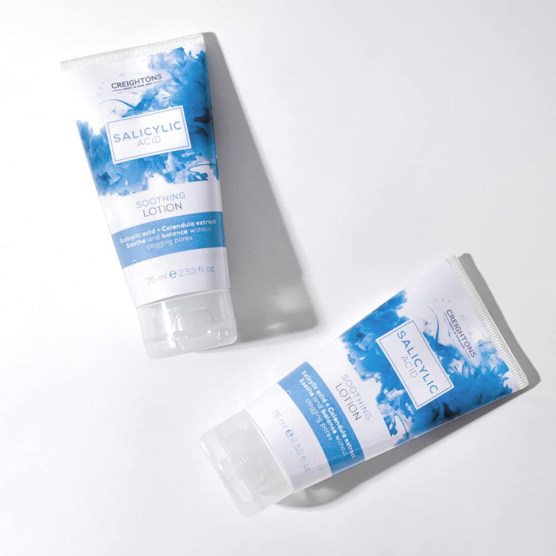 Creightons Salicylic Acid Soothing Lotion (75ml) - With salicylic acid & calendula, a moisturising, lightweight lotion to help soothe and care for angry, blemish-prone skin - NewNest Australia
