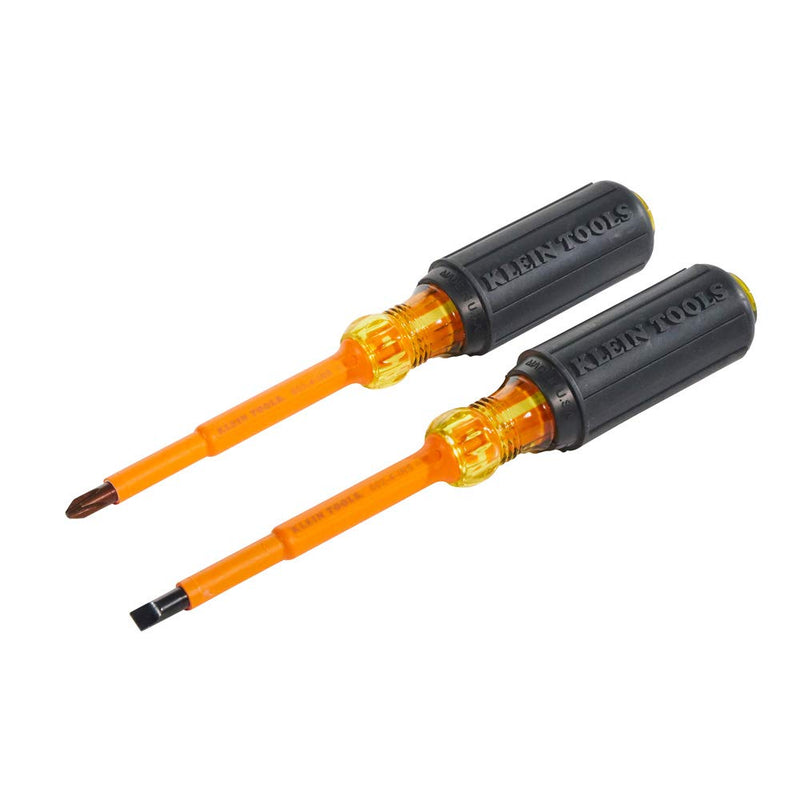 Klein Tools 33532-INS Electrical Insulated Screwdriver Set of 2, 4-Inch Phillips and Cabinet Set, Made in USA - NewNest Australia