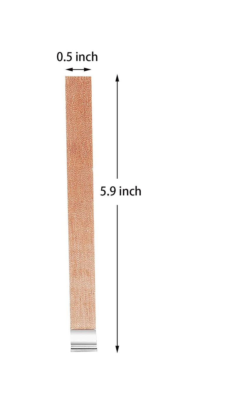 PXBBZDQ 200 PCS Wood Crackling Wicks,0.5 X5.9 Inch Natural Wooden Candle Wick/Smokeless Candle Wicks with Metal Base for DIY Candle Making,Quality Candle Making Supplies（100 Sets） - NewNest Australia
