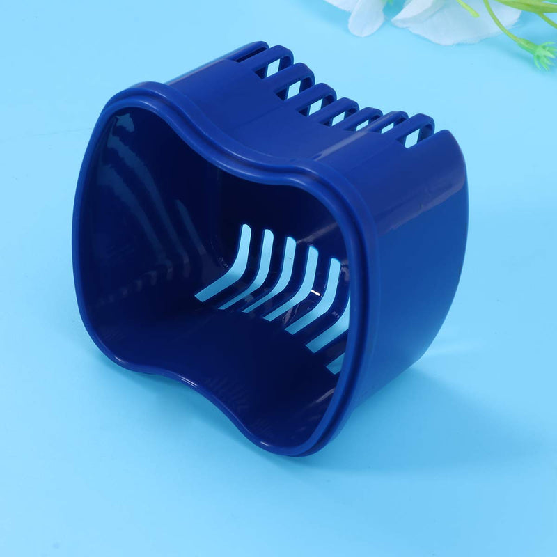 Healifty Denture Box Orthodontic Prosthesis Teeth Storage Box with Hanging Net (Blue) - NewNest Australia