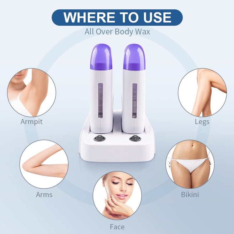 Wax Warmer, Electric Wax Heater, Wax Heater, Double Hair Removal Roller, Wax Warmer Machine For Hair Removal On Wax Heating For Women And Men, Mother'S Day Gift - NewNest Australia