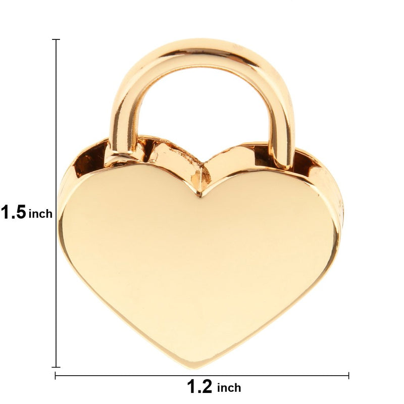 Warmtree Small Metal Heart Shaped Padlock Mini Lock with Key for Jewelry Box Storage Box Diary Book,Pack of 2,Gold - NewNest Australia