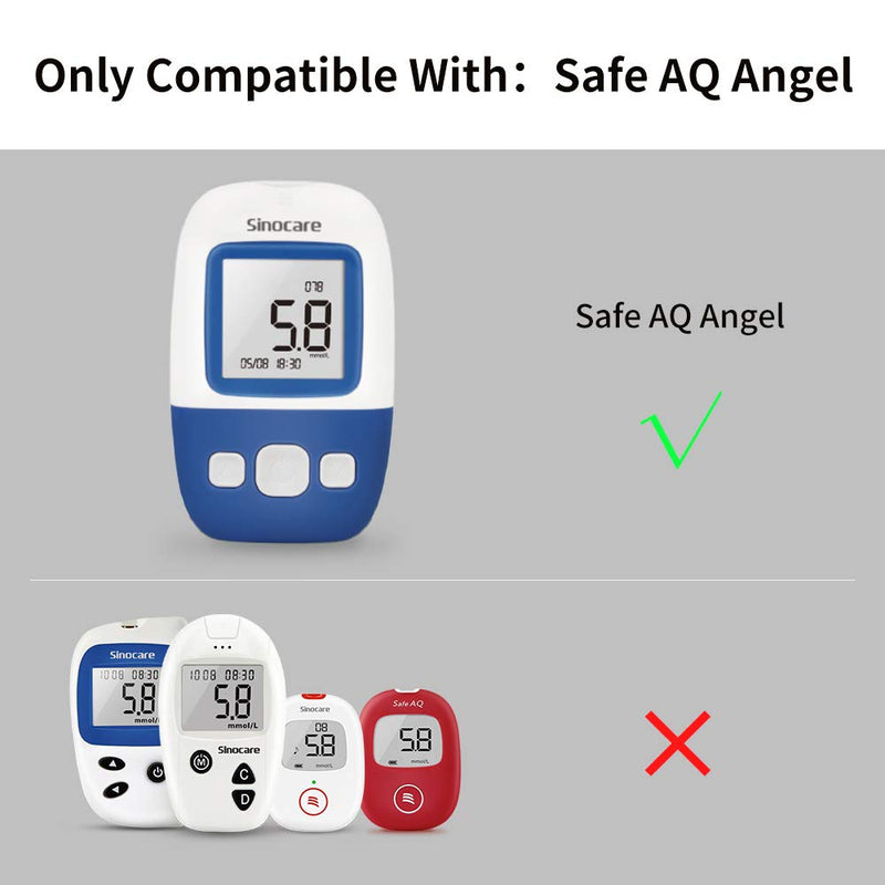 sinocare Safe AQ Angel Diabetes Strips/Blood Glucose Test Strips Require No Code x 100 pcs (Only for sinocare Safe AQ Angel Blood Glucose Monitor) Safe AQ Angel strips-100 - NewNest Australia