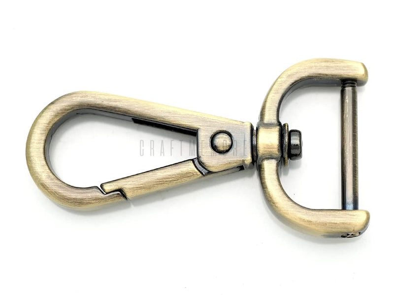 CRAFTMEMORE 2pcs Detachable Snap Hook Swivel Clasp with Screw Bar Bag Strap Hardware Replacement (1 Inch, Brushed Brass) 1 Inch - NewNest Australia