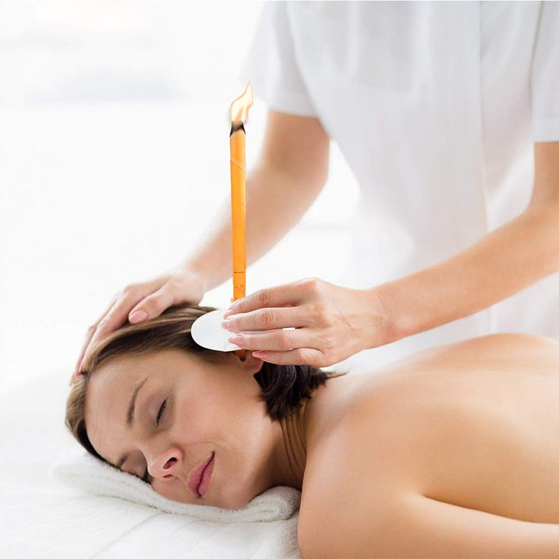 Ear Candles Set Of 100 Yellow Ear Candles Natural Tube Candles Beeswax Ear Candles Cones Organic Earwax Removal Blocked Ears Therapeutic Tinnitus Relief Sine Message Holistic Treatment - NewNest Australia