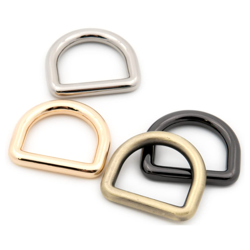 Loosco Metal D-Rings, 6PCS Non Welded Dee Ring for Bag Landyard DIY Craft Accessories (Brushed Brass,1") Brushed Brass 1" - NewNest Australia
