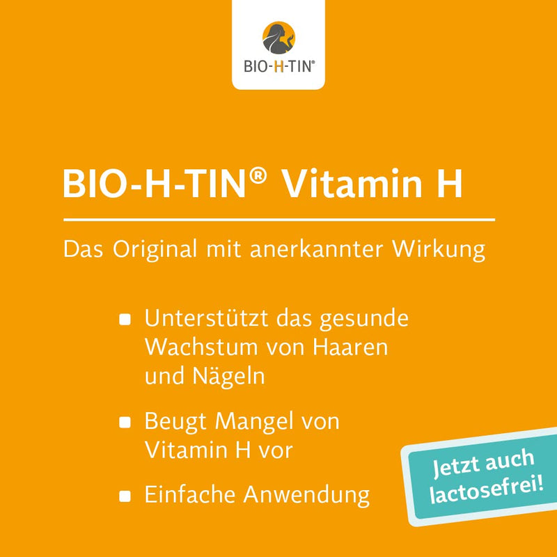 BIO-H-TIN Vitamin H 5 mg (biotin) for healthy hair and nails, 90 tablets for 6 months, 90 pieces (pack of 1) - NewNest Australia