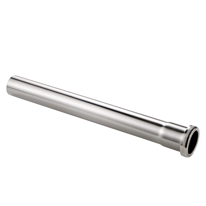 Brass Slip Joint Extension Tube 1-1/4” OD x 12” with Nut and Rubber Washer, P Trap Extension Tube, Sink Drain Tailpiece Tube Extension, Brushed Nickel - NewNest Australia