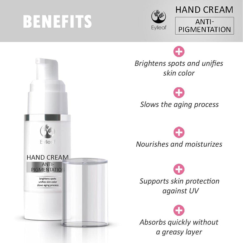 Anti-Pigmentation Hand Cream by Eylleaf Age Spot Cream Remover for Discoloration Symptoms or Mature Skin 30ml - NewNest Australia