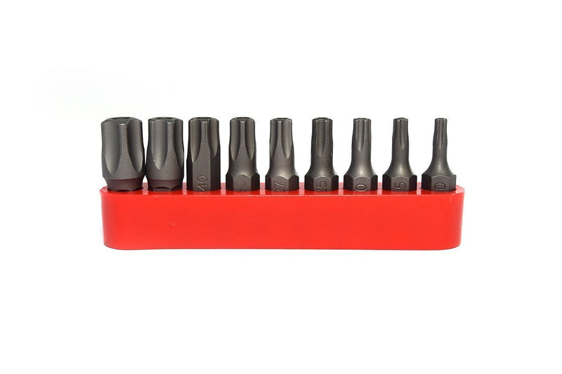 RAM-PRO 9Pc Torx Star 5 Point, Security Tamper Proof, Driver Bit Set – T10, 15,20,25,27,30,40,45,50 – Multifunction Damage/Shear Resistant Hollow Torque Kit 5 Star Torx - NewNest Australia