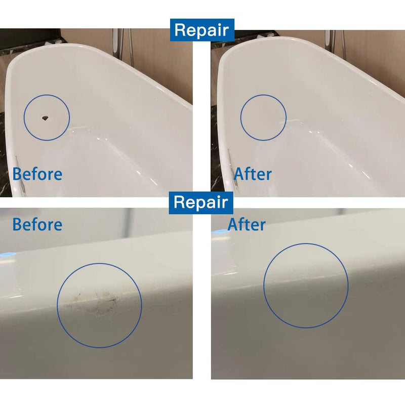 Tub, Tile and Shower Repair Kit - White | Fiberglass and Porcelain Repair | Shower & Countertop - Bathtub Refinishing Kit - NewNest Australia