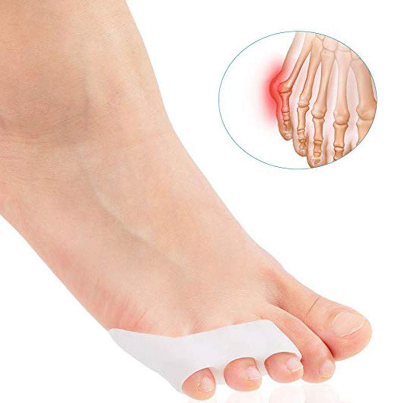 PEDIMEND Silicone Gel Little Toe Bunion Guard - 10 PCS Cushion For Pinky Toes - For Tailor's Bunion Problems - UNISEX - Foot Care (Three Hole Small Toe Separator) Three Hole Small Toe Separator - NewNest Australia