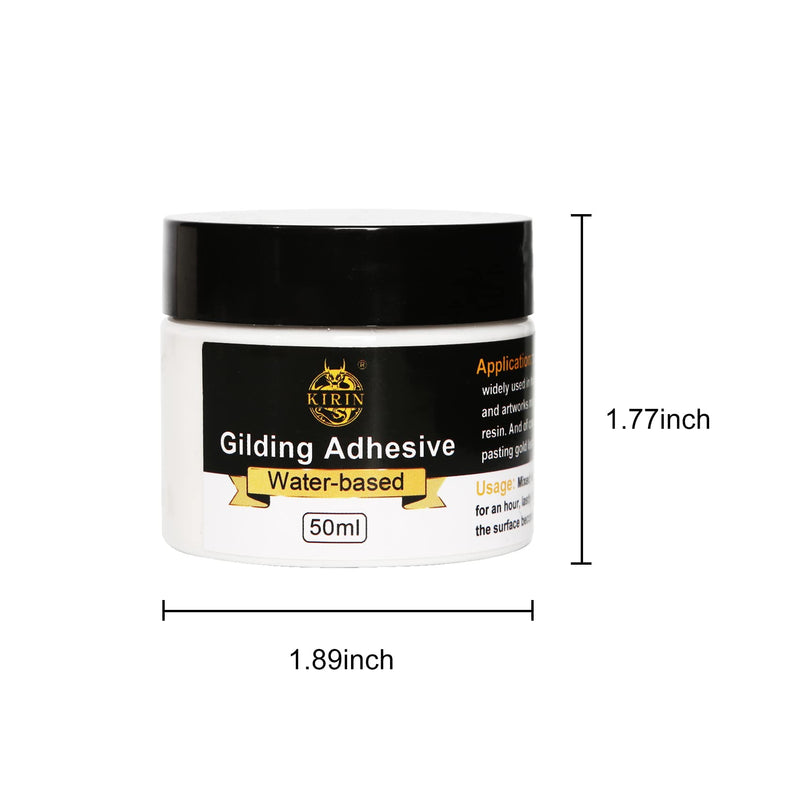 Gilding Adhesive, 50ml 3 Bottles for Gold Leaf Epoxy Resin Water Based Glue（Brush + Gloves as Gift) 150ml Glue - NewNest Australia