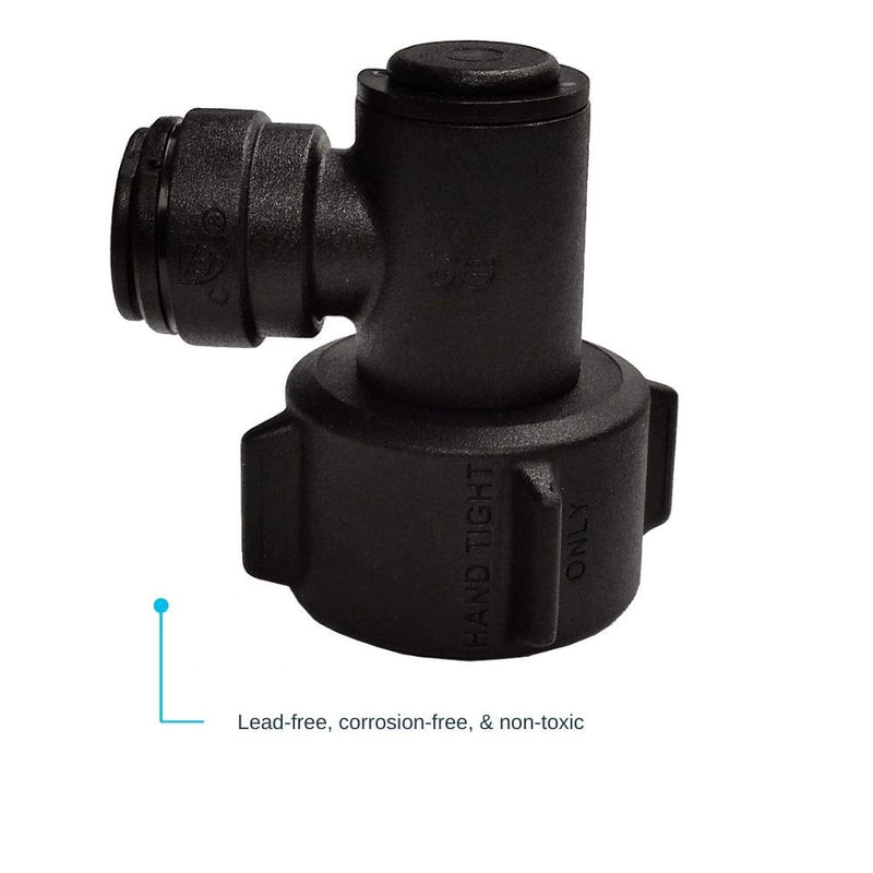 John Guest Speedfit NC2723P Female Swivel Elbow, Push-to-Connect, 3/8 OD x 3/4 NH , Black - NewNest Australia