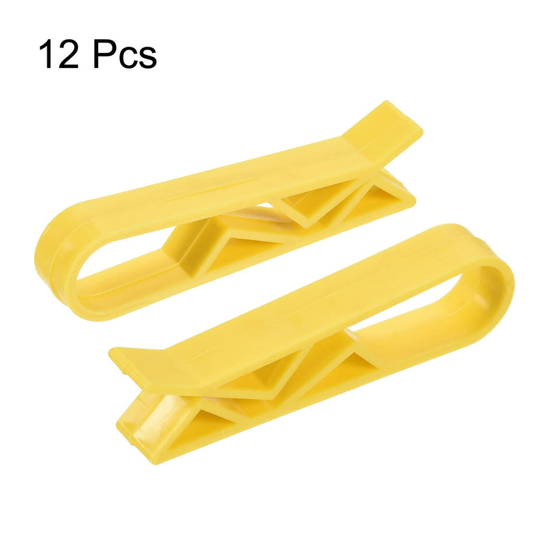 MECCANIXITY Garbage Bin Clip Kitchen Trash Can Waste Basket Garbage Bin Clamp Non-Slip Clip Clamp Yellow, Pack of 12 - NewNest Australia