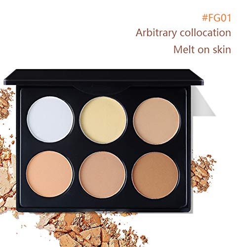 Pressed Powder Palette, TOFAR 6 Colours Face Powder Contouring Kit Cosmetics Highlighter Foundation Corrector Professional Contour Palette Makeup Kit - #1 Small - NewNest Australia