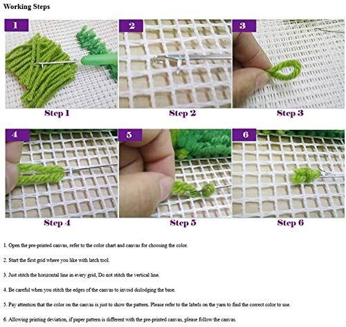 LAPATAIN Latch Hook Kits for DIY Throw Pillow Cover,Purple Flowers Pattern Needlework Cushion Cover Hand Craft Crochet for Great Family 17x17inch Style A - NewNest Australia