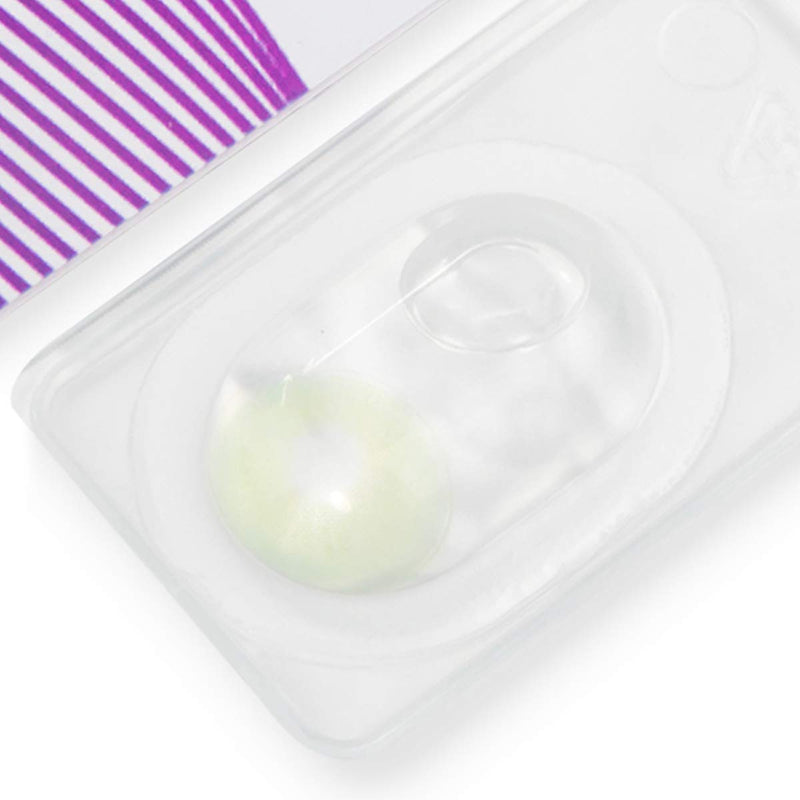 Glamlens Silicone Comfort Contact Lenses, Colored ‚újasmine Green‚ù, Very Strongly Opaque And Natural Green + Container, 1 Pair (2 Pieces), Dia 14.00, With And Without Prescription - NewNest Australia
