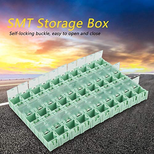 50Pcs SMD Box Electronic Components Parts Case Patch Laboratory Storage Case Mini Tool Container Green for Household Outdoor - NewNest Australia