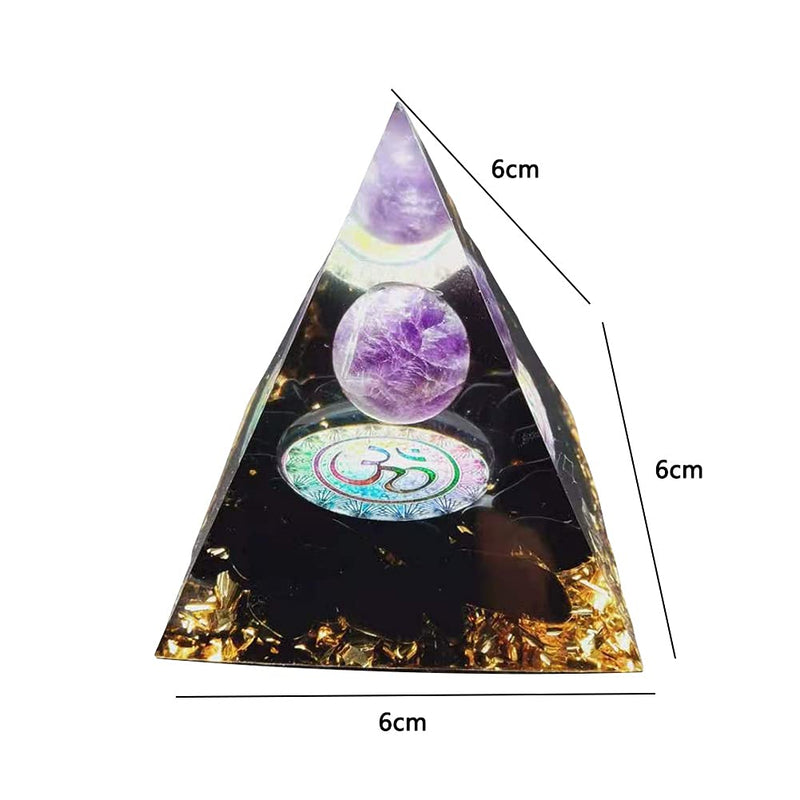 ycyingcheng Pyramid Ogan Crystal Energy Tower Nature Reiki Chakra Crushed Stone, Crystal Energy Tower Nature Reiki Chakra Crushed Stone Jewelry Flower of Life Blessing Home Office Ornaments Decor E - NewNest Australia