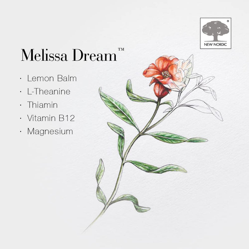 New Nordic Melissa Dream Herbal Sleeping Tablets 20 Pack - Natural Insomnia Relief - Natural Sleep Aid Tablets - Vegan Herbal Sleeping Tablets for Adults - NewNest Australia