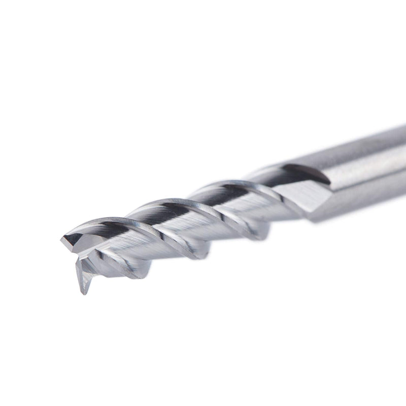 SpeTool 1/8 End Mills for Aluminum 3 Flutes CNC Spiral Router Bits for Aluminum Cut Non-Ferrous Metal Upcut 1.5 inches Long 5 Pieces 1/8 shank-1/8 head - NewNest Australia