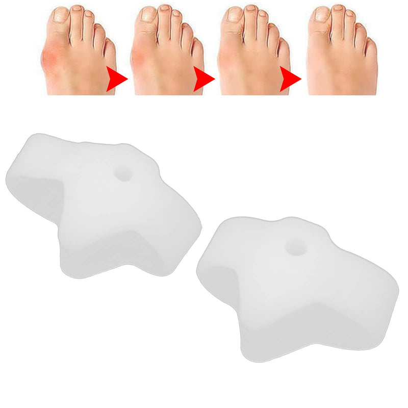 Silicone Toe Separator Made Of Soft Gel For Hallux Valgus Therapy, Prevention Of Pain And Relaxation Of The Feet, Two Toes, Bunion Correction For Bunion And Overlap Toe (White) - NewNest Australia