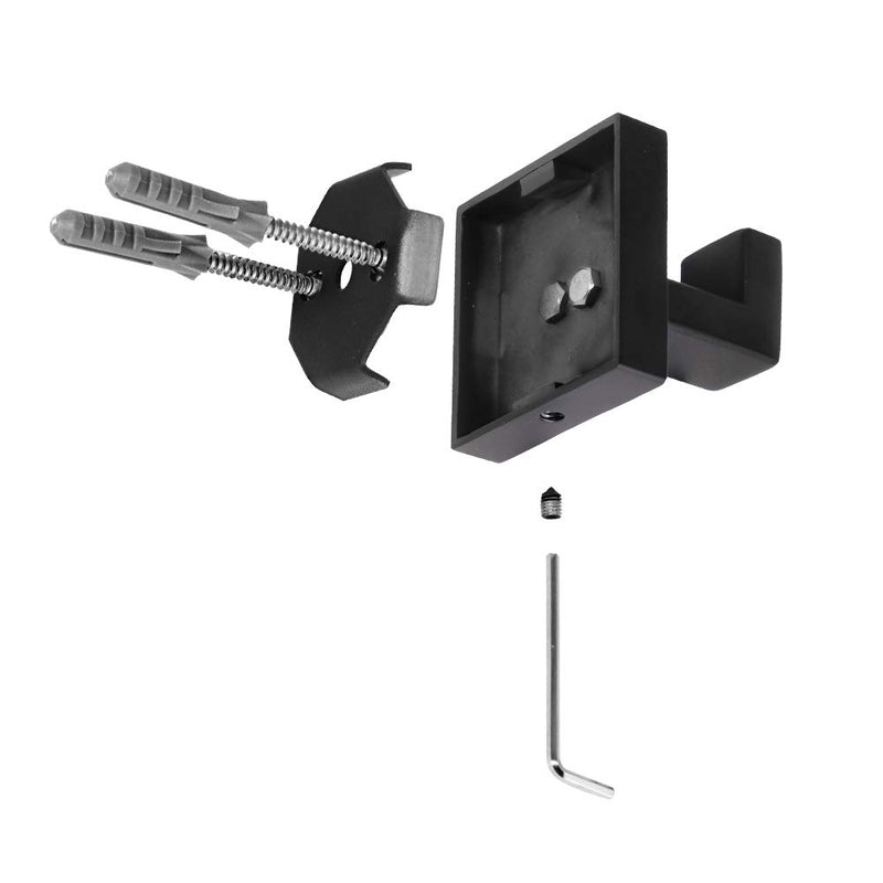 NANA kimzcn 3-Pieces Set Bathroom Hardware Set Matte Black Stainless Steel Squear Wall Mounted - Includes Toilet Paper Holder, 2X Robe Towel Hooks, Bathroom Accessories Kit D69027B - NewNest Australia