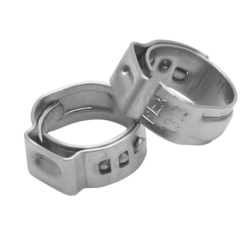 Tiolnlian 50pcs 3/8 Inch PEX Cinch Clamp Rings, Stainless Steel Pinch Clamps for PEX Tubing Pipe Fitting Connections - NewNest Australia