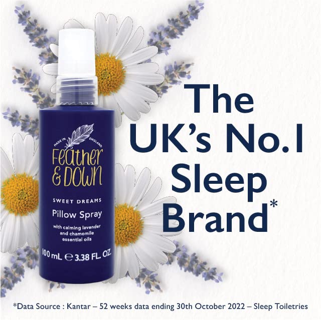 Feather & Down Sweet Dreams Limited Edition Pillow Spray (200ml) - with Calming Lavender & Chamomile Essential Oils. Encourages Calm, Tranquillity & a Restful Night's Sleep. Cruelty Free. - NewNest Australia