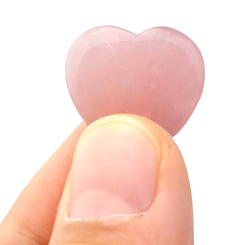Marrywindix 15 Packs 0.8 Inches Healing Crystal Natural Rose Stone Heart Love Carved Palm Worry Stone Chakra Reiki Balancing - NewNest Australia