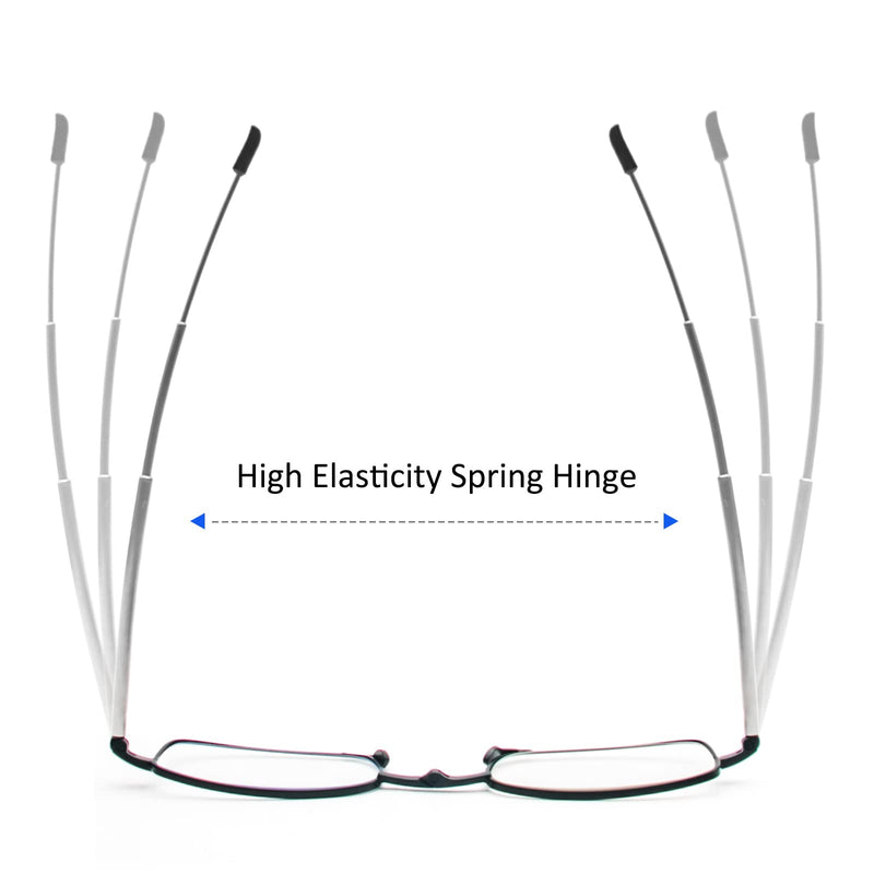 MMOWW Foldable Reading Glasses for Men and Women with Telescopic Rod with Zipper Key Ring Mini Anti Blue Light Glasses (Black, +1.5) Black 1.5 x - NewNest Australia