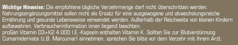 Prosan Vitamin D3+K2 4,000 Iu, 30 Capsules, High Dose 4,000 Iu Vitamin D3 + 100% Natural Vitamin K2 All-Trans 100 Œºg, High Bioavailability, Made In Germany, Small Capsules - NewNest Australia