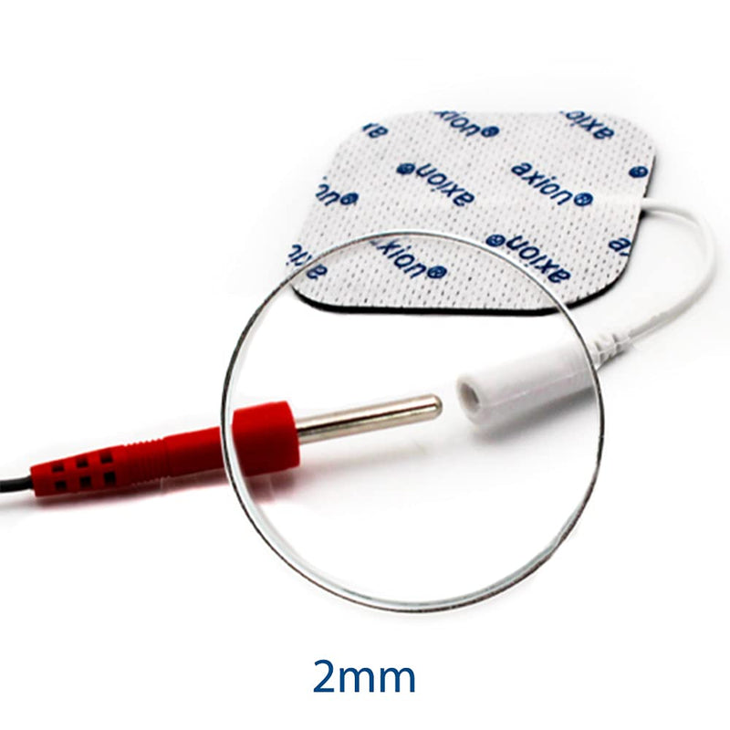 Axion Pack of 16 Electrodes. Square Self-Adhesive Pads 5x5cm for TENS EMS Units with 2mm Connection | Pads for Pain Treatment, Muscle Growth and Massage - NewNest Australia