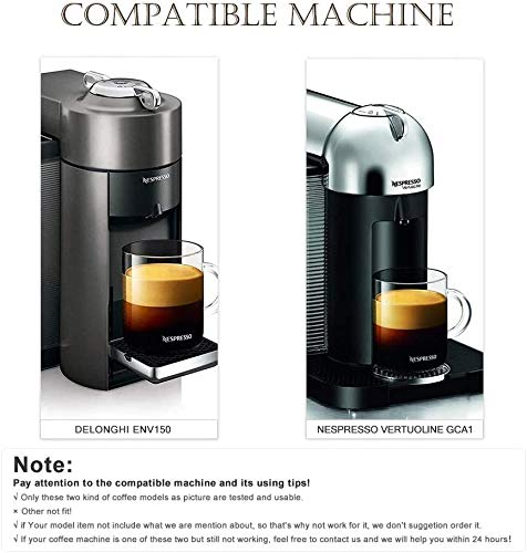 Reusable Coffee Capsule, Stainless Steel Refillable Nespresso Filter Pod Set Compatible with Nespresso Vertuoline GCA1 and Delonghi ENV135, 230ML (230ml-8.1oz) 230ml-8.1oz - NewNest Australia